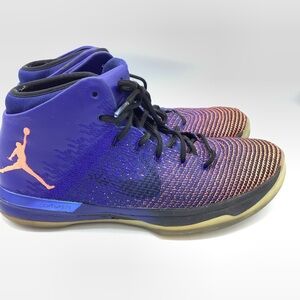 Nike Purple and Orange Men's Basketball Shoes